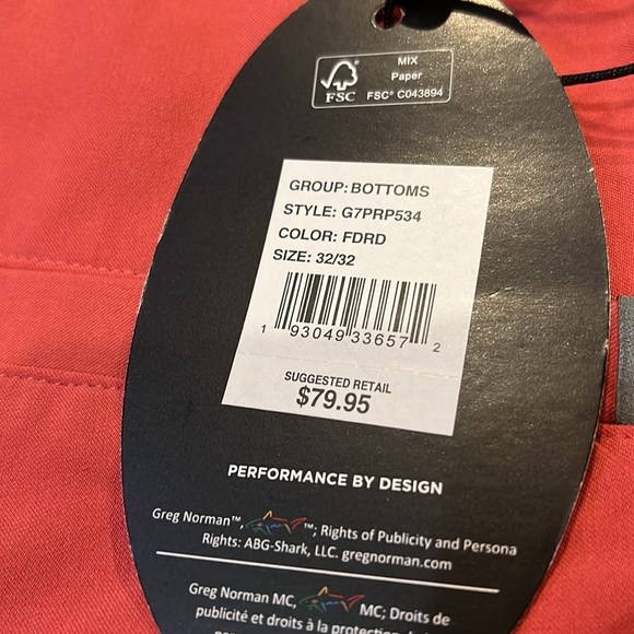 Greg Norman Golf Pants 32 x 32 - Picture 4 of 4